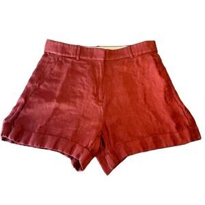 J. Crew Rust‎ Linen Blend Shorts Size 10